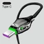 Cáp USB C gia cố BTM 5A Lõi đồng sạc nhanh và thiết kế phát sáng LED