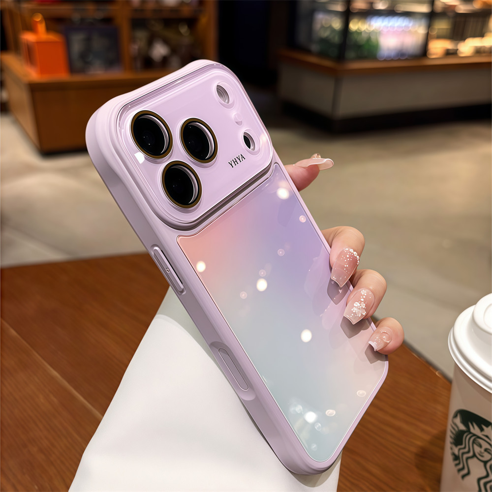 Ốp điện thoại chống rơi Gradient cho iPhone 17 Pro Max 13 14 15 16 pro max Bao gồm tất cả bảo vệ ống kính máy ảnh vỏ mềm Vỏ bảo vệ vỏ điện thoại