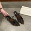T TT Dép Nữ Mũi Nhọn Dây Mỏng Kết Hợp Tất Cả Trận Đấu Thời Trang Giày Sandal Sang Trọng Thấp Gót