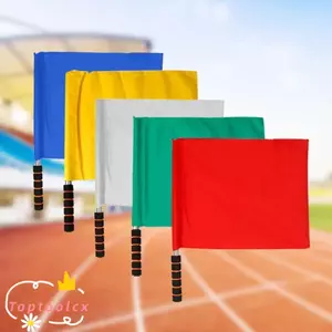 TOPTOOLCX Linesman Cờ, Cờ trọng tài bóng đá nhiều màu cụ thể thi đấu, Cờ tín hiệu chuyên nghiệp bằng thép không gỉ