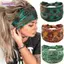 Băng đô BORAGETE Boho, Băng đô thắt nút hoa Mandala co giãn, Thời trang viền rộng thấm mồ hôi bằng vải Cotton rộng Headwrap Phụ kiện tóc