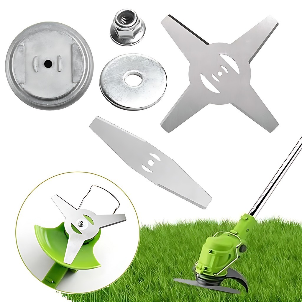 Lưỡi Dao Máy Cắt Cỏ Pin 150mm 230mm Thép Trắng Chống Gỉ, Dao Thẳng Dao Tam Giác, Phụ Kiện Máy Cắt Cỏ