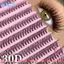 EBINLANDS Lông mi giả phân đoạn, Bộ lông mi giả hiệu ứng chồn 8-16mm, Cụm đơn nhẹ Độ dày 40D Chiều dài hỗn hợp Lông mi phân đoạn tự nhiên dành cho nữ
