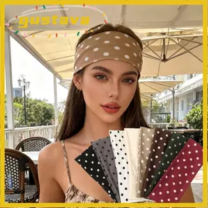 Băng đô GUSTAVA Yoga, Băng đô trang điểm thấm mồ hôi đàn hồi, Phụ kiện tóc Polka Dot Sport Hairband