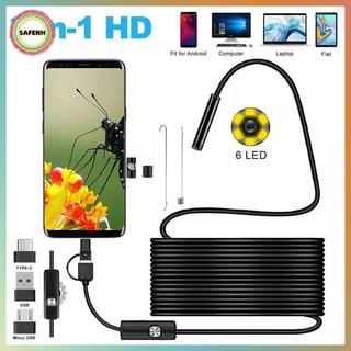 Camera nội soi Android SAFENH 5.5mm, Kính tiềm vọng Micro USB / Type-C 3 trong 1, Chống nước VN