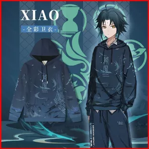 BH2 Genshin Tác Động Áo Chui Đầu Dài Tay Áo Có Mũ Trùm Đầu Xiao Zhongli Kazuha Ganyu Thường Ngày Rời Plus Kích Thước HB2
