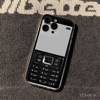 Nút Retro Hợp Thời Trang Phong Cách Văn Học Ốp Lưng Thích Hợp Cho iPhone 17promax / 15 / 13 / 16pro / 12 / 11 / xr / 14plus / 7plus Vỏ Chống Va Đập