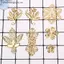 VFZ 50 Chiếc Vintage Kim Loại Lá Filigree Hoa Lát Quyến Rũ DIY Thủ Công Trang Sức Làm OTE