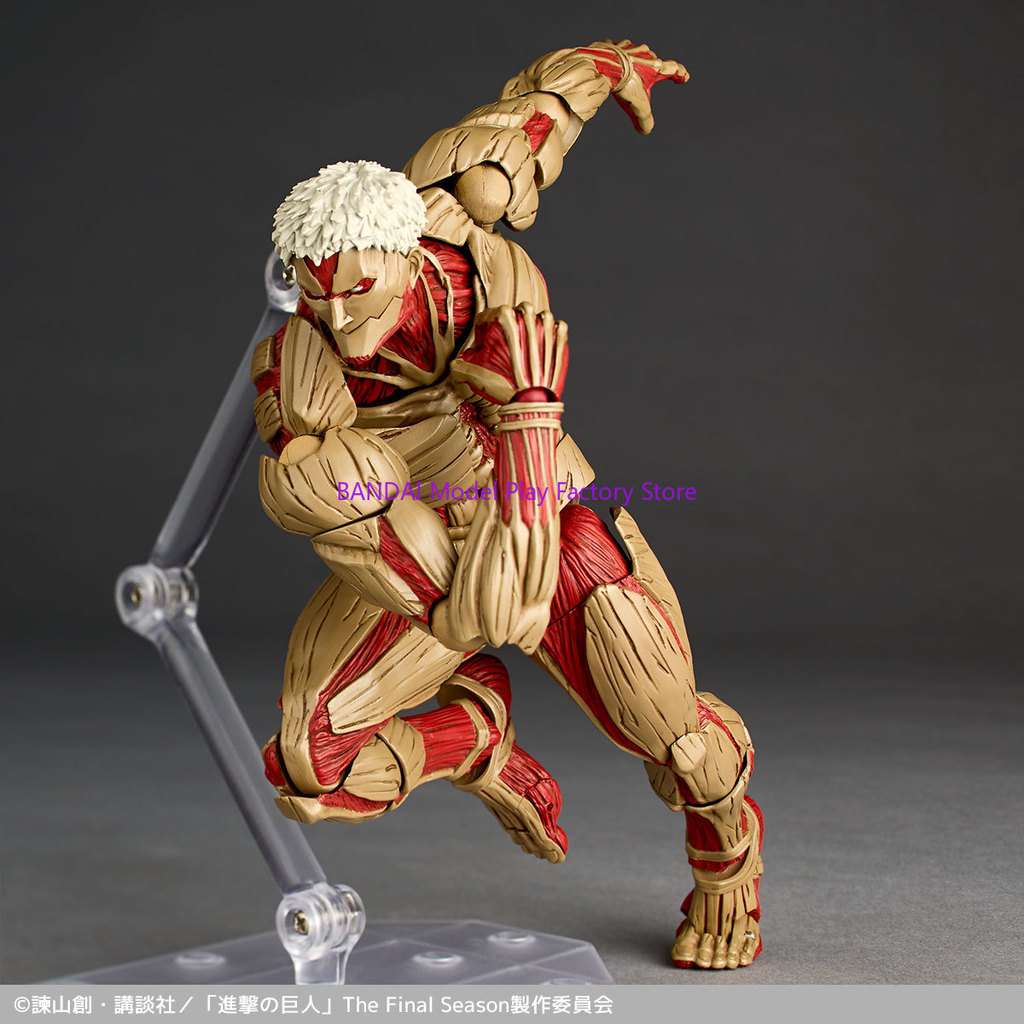 Kaiyodo Attack on Titan Amazing Yamaguchi Revoltech NR069 The Armored Titan Reiner Braun Anime Nhân Vật Hành Động Mô Hình