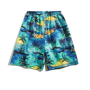 Quần short đi biển in họa tiết Hawaii dành cho nam khô nhanh, thoải mái, thoáng khí