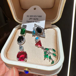 Bán buôn bông tai Zircon sang trọng dài tinh tế thời trang Hàn Quốc