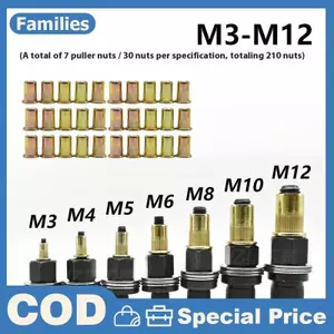 11 Chiếc Hướng Dẫn Sử Dụng Đinh Tán Đai Ốc Dụng Cụ Phụ Kiện Cho Hạt M3 M4 M5 M6 M8 M10 M12 Lắp Đặt Đơn Giản Tay Đinh Tán Đai Ốc