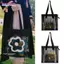 Túi Tote Đi Biển BORAGETE, Túi Rửa Lưới Nylon, Phim Hoạt Hình Hoa Di Động Có Dây Kéo Túi Trong Suốt Người Phụ Nữ