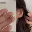 KUZHEN 1 Tinh Tế Đơn Giản Lá Bông Tai Kẹp Tai Vàng Không Piering Tai Kẹp Bông Tai HOT