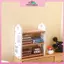 MYPANDA 1: 12 Nhà Búp Bê Thu Nhỏ Kệ Sách Ba Tầng Lưu Trữ Ra Đế Trưng Bày Đồ Nội Thất Mô Hình Trang Trí Đồ Chơi Nhà Búp Bê Phụ Kiện.