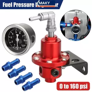 MAKY Có Thể Điều Chỉnh Áp Suất Nhiên Liệu Điều Chỉnh Phụ Kiện Ô Tô Xe Tái Trang Bị Nhiên Liệu Siêu Tăng Áp Nhôm Đa Năng Với Bộ Đo VN