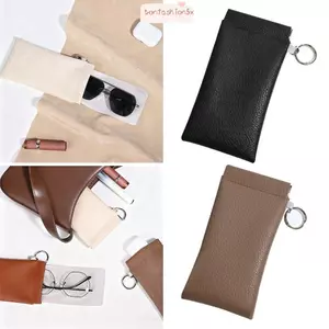 Kính râm ITRUMPET, Hộp đựng tai nghe Túi kính kín tự động, Di động có vải kính Vỏ bảo vệ PU mềm Túi lưu trữ cáp dữ liệu cho du lịch