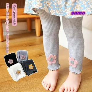 Quần legging cạp bé gái SAMO, Quần dài co giãn cho trẻ sơ sinh, Quần mùa thu đông mềm mại ấm áp thời trang cho bé gái 1-4 tuổi