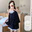 Nữ Sọc Ren Viền Quần Short Loungewear Set Kèm Áo Ngực Tích Hợp Phong Cách Hàn Quốc Ngọt Ngào Cho Mùa Hè Trong Nhà Hàng Ngày Thư Giãn Thường Ngày Mặc Ở Nhà