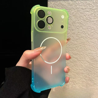 Ốp lưng chống rơi bốn góc Gradient thích hợp cho vỏ điện thoại iPhone 17 Promax iPhone 16 có vỏ bảo vệ màng ống kính 11