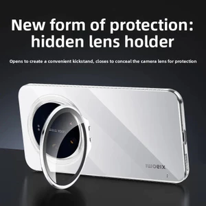 Dành Cho Xiaomi 17 Ultra Ốp Lưng Mới Tinh Thể Đá Trong Suốt Vô Hình Giá Đỡ Ống Kính Chống Rơi Cho Xiaomi 17Ultra Chống Sốc Funda