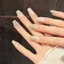 10 Móng Tay Nhân Tạo Phong Cách Pháp Với Zircon Thiết Kế Trắng Thanh Lịch Cho Nữ Cô Gái