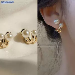 Bluelover 2021 Hàn Quốc Bông Tai Ngọc Trai Sang Trọng Cho Nữ Thời Trang Đơn Giản Ngọc Trai Bông Tai Mới