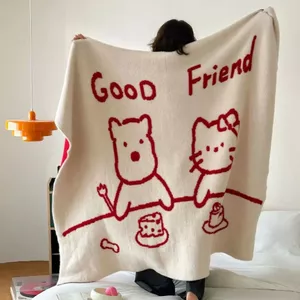 Ins Hoạt Hình Động Vật Chiều Trà Flannel Chăn Văn Phòng Khăn Choàng Điều Hòa Không Khí Chăn Ký Túc Xá Sinh Viên Ăn Trưa Nghỉ Chăn26062203