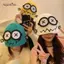 AqToCna Hoạt Hình Dễ Thương Vòng Bò Mũ Nữ Màu Kẹo Mắt Lớn Cười Skullies Mũ Thời Trang Dạo Phố Sinh Viên Ấm Áp Mùa Đông Dệt Kim AqToCna