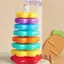 TMOY 1 Bộ Montessori Xoay Cầu Vồng Tháp Bé Staing Đồ Chơi Trẻ Em Phát Triển Kỹ Năng Vận Động Trò Chơi Quay Staing Đồ Chơi Quà Tặng Giáo Dục TMOY
