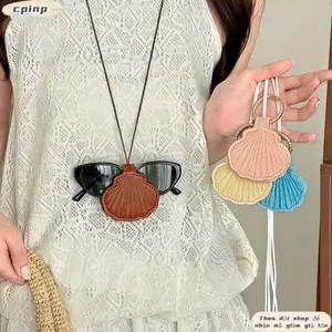 Giá đỡ kính râm từ tính CPINCP, Kẹp kính từ tính đầy màu sắc bằng da PU, Hình dạng vỏ thời trang Bền đa chức năng treo kính râm Du lịch ngoài trời