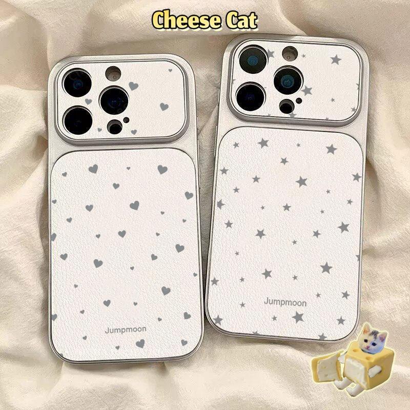 Full Màn Hình Trái Tim Ngôi Sao Ốp Lưng Điện Thoại iPhone 17 Pro 16 Plus 15 14 11 12 13 Pro Max XR Xs Max Da Bảo Vệ
