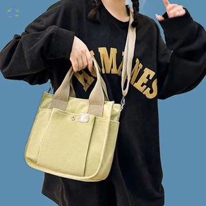 Túi Tote Canvas Nữ Đơn Giản Đa Năng Túi Xách Túi Đeo Ngang
