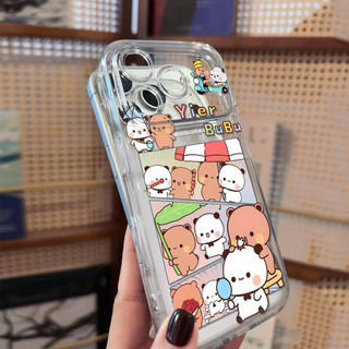YIER BUBU Ốp điện thoại cho iPhone 17 16 15 14 13 12 11 silicon trong suốt mềm,Các cặp đôi vỏ chống sốc