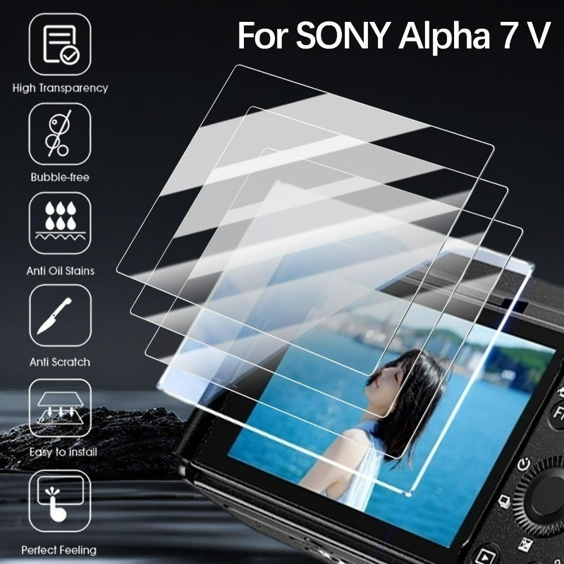 3 Chiếc Cho Sony ZV-E10M2 ZV-E10L ZV-E10K ZV-E10 ZV-E1 ZV1M2 ZV-1F ZV-1 Tấm Bảo Vệ Màn Hình LCD Camera HD Kính Cho Sony SLT-A99M2 SLT-A99 SLT-A77M2 SLT-A77 Camera 9H Kính Cường Lực Phim