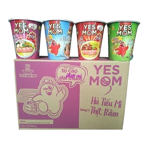 Thùng mì ly các loại (Yesmom, 3 Miền, Mì Koreno, Modern, Hảo Hảo, Life cup, Aone 5 vị