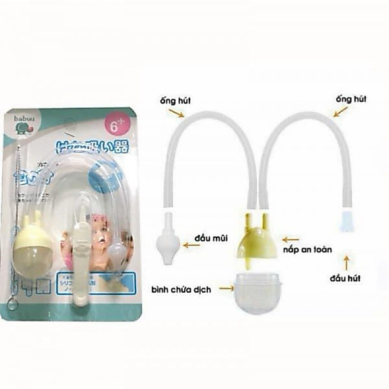 Dụng cụ hút mũi Babuu , Lion đầu nhựa an toàn cho bé