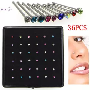 36X Đá Pha Lê Mũi Nhẫn Xương Thép Không Gỉ Trang Sức Xuyên Cơ Thể