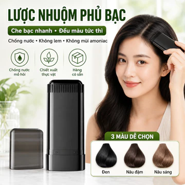 🔥Giá sốc🔥 Que nhuộm tóc che bạc chống nước chống mồ hôi không lem màu | Lược nhuộm che bạc tự nhiên lâu phai màu dễ sử dụng có răng lược | Cây nhuộm tóc thảo dược dịu nhẹ không cần xả nước che phủ tóc