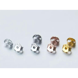 [HOẢ TỐC] Chốt khuyên tai bạc vàng S925 gắn bông tai , chui bông bạc Ý - Chou Jewelry