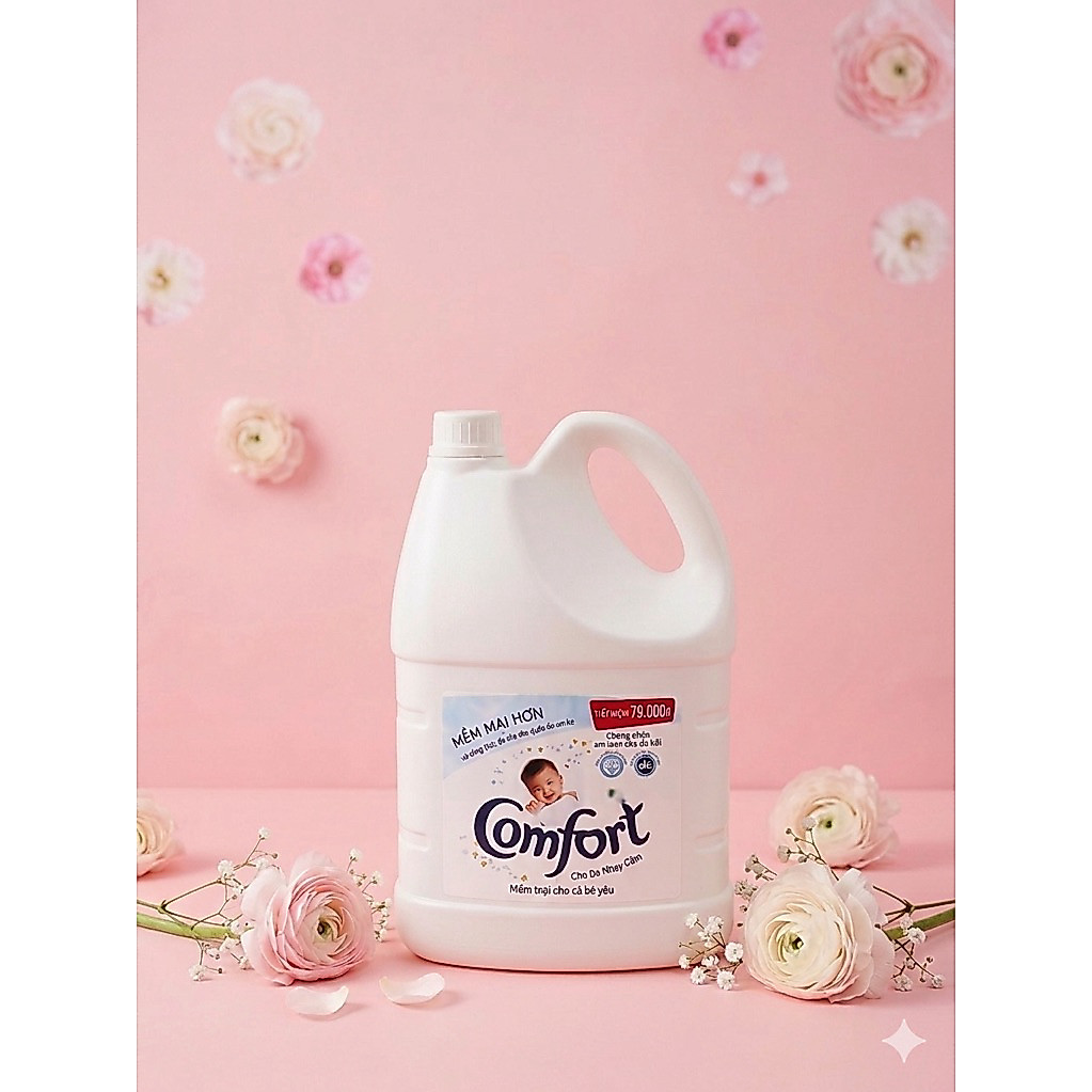 Nước Xả Vải Comfort Can Lớn Siêu Thơm Siêu Tiết Kiệm Dịu Nhẹ Cho Da 3800ml