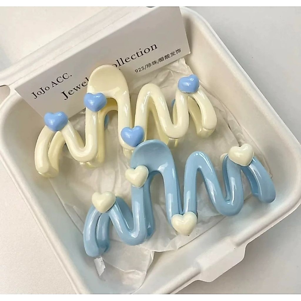 Kẹp tóc càng cua Doudou Cặp tóc nữ Kẹp gắp tóc Kẹp tóc trái tim Kẹp càng cua Kẹp tóc dày 10cm