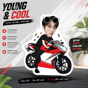 QUÀ TẶNG TÌNH YÊU Mô hình standee lắc đầu chạy pin ghép mặt theo yêu cầu cute làm quà tặng, trang trí ô t