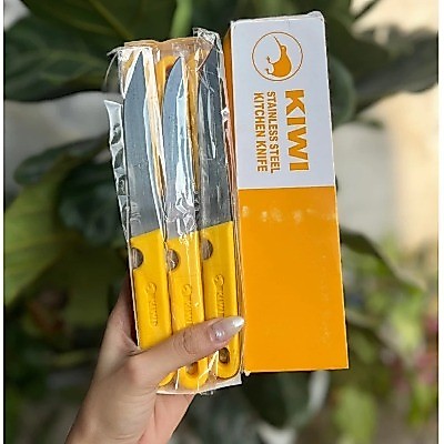 [HỘP 4 - 8 - 12 CÂY] Bộ Cây Dao Nhựa Thái KIWI Cán Nhựa Vàng Mũi Nhọn 511, Gọt Hoa Quả Làm Bếp Tiện Lợi Sắc Bén