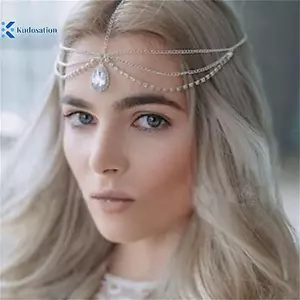 Kudosation Tiara Pha lê Dây Xích Tóc Đẹp