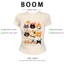 BOOM Áo Baby Tee Nữ Cotton Ôm Body-Áo Thun Ngắn Tay Y2K In Hình PhongCách Mùa Hè, Cổ Tròn Hàng Đầucách hàn quốc phong558