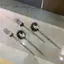 GCDHome Thép Không Gỉ Thìa Tròn Nĩa Lưới Đỏ Vàng Bữa Tối Tay Cầm Dài Khuấy Món Tráng Miệng Thìa Cho Phụ Kiện Nhà Bếp Tiện Ích HOT