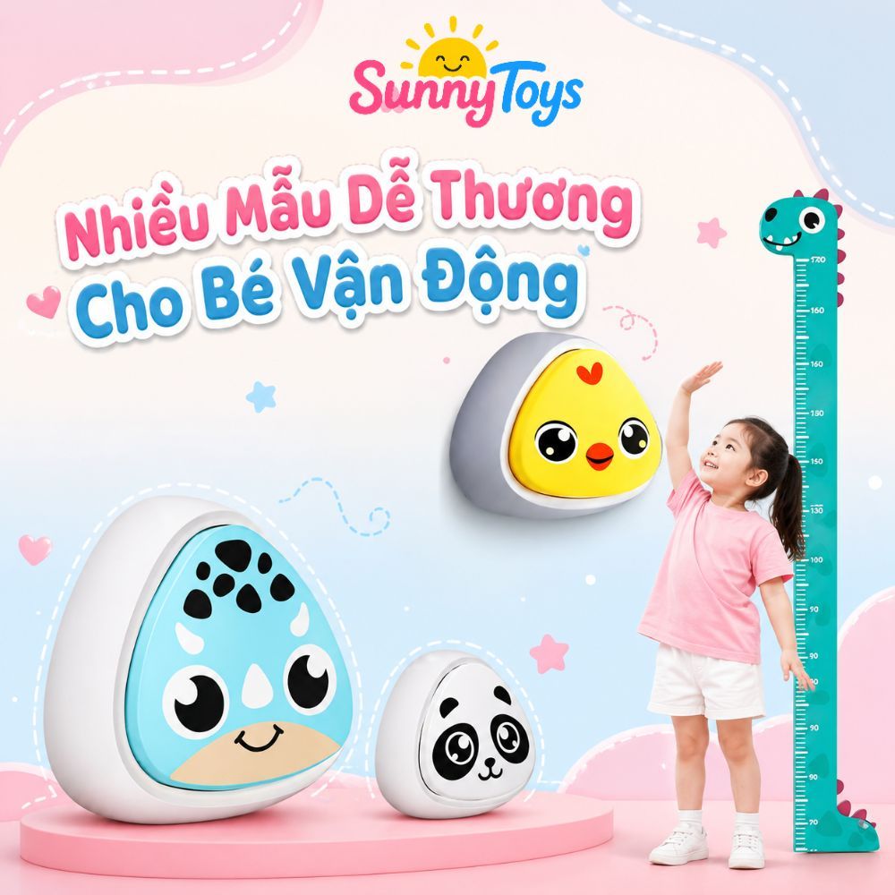Đồ Chơi Chạm Nhảy Cảm Biến SunnyToys - Có Nhạc Tiếng Việt, Đèn Sáng Cho Bé Chơi Vận Động