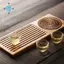 Khay trà gỗ tre thủ công Nhật Bản Giai đoạn đập khô đơn giản nhỏ để sử dụng tại nhà Bộ trà Gongfu