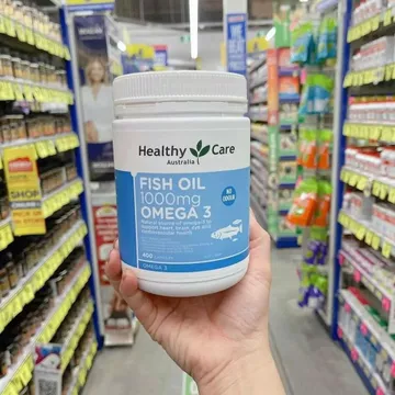(date T11/2028) Dầu cá Healthy Care Fish Oil 1000mg Omega 3, Bí quyết duy trì sức khỏe tim mạch và não bộ, lọ 400 viên